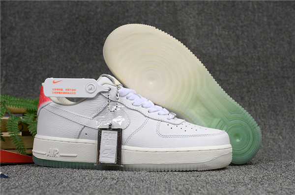 Women's Air Force 1 Low Top White/Green/Pink Shoes 048 Women's Air Force 1 Low Top White/Green/Pink Shoes 048